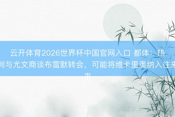 云开体育2026世界杯中国官网入口 都体：热刺与尤文商谈布雷默转会，可能将维卡里奥纳入往来